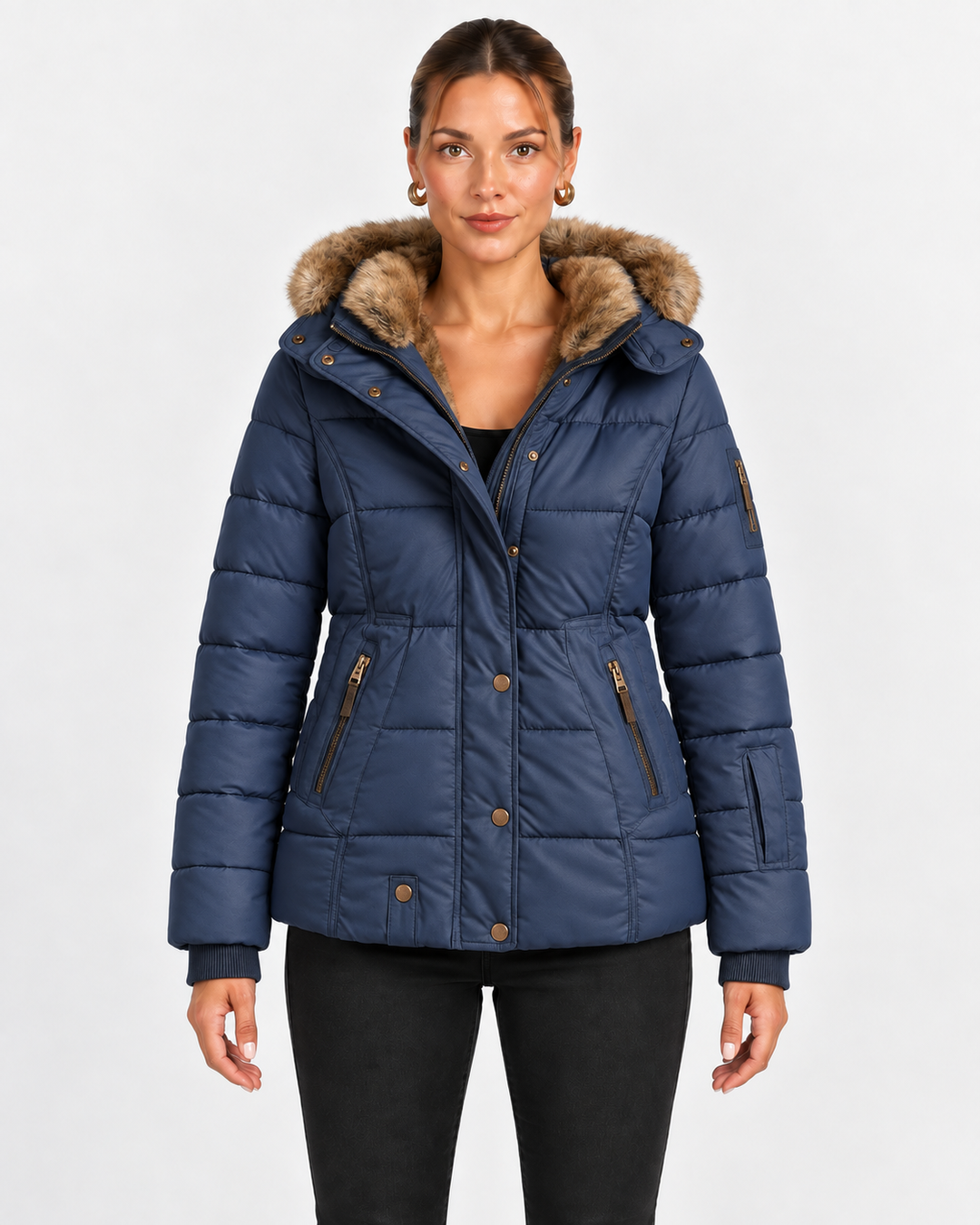 Quilted Jacket for Men with Removable Hood