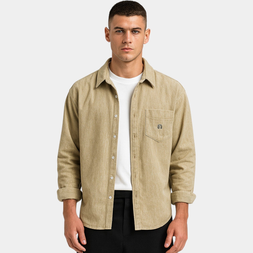 MEN'S BRUSHED COTTON LONG SLEEVE SHIRT