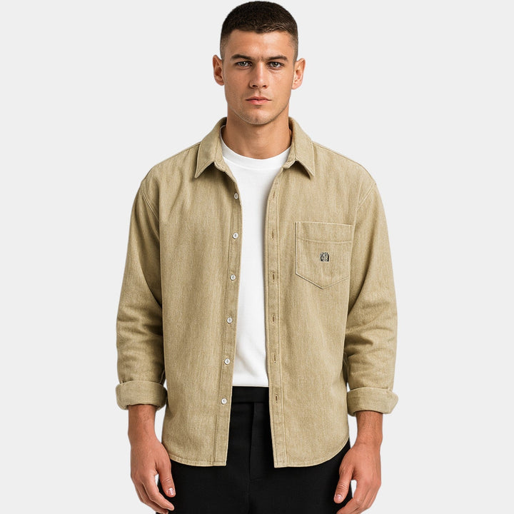 MEN'S BRUSHED COTTON LONG SLEEVE SHIRT