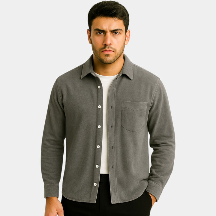 MEN'S BRUSHED COTTON LONG SLEEVE SHIRT