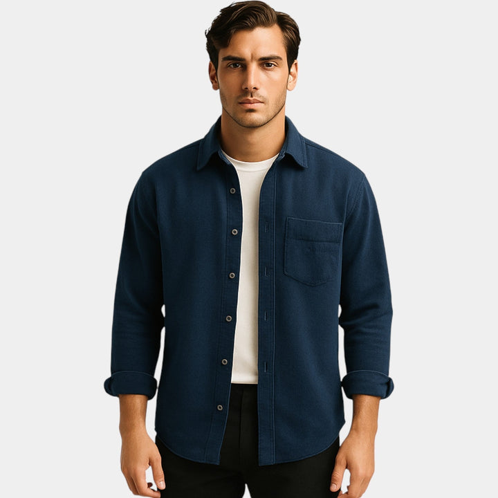 MEN'S BRUSHED COTTON LONG SLEEVE SHIRT