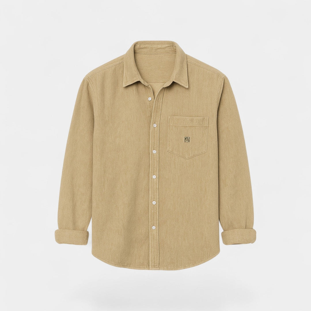MEN'S BRUSHED COTTON LONG SLEEVE SHIRT