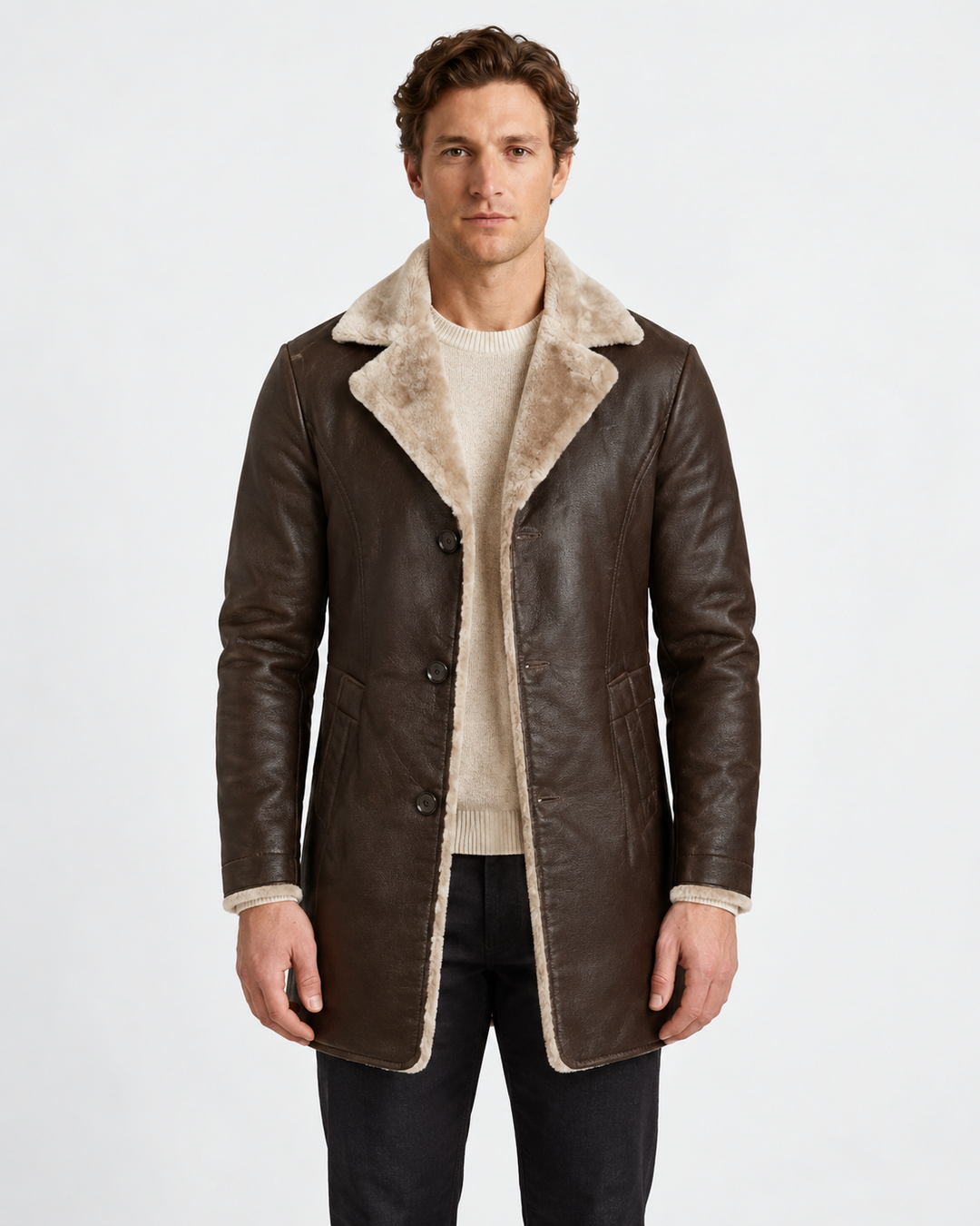 Men's Sherpa-Lined Winter Jacket