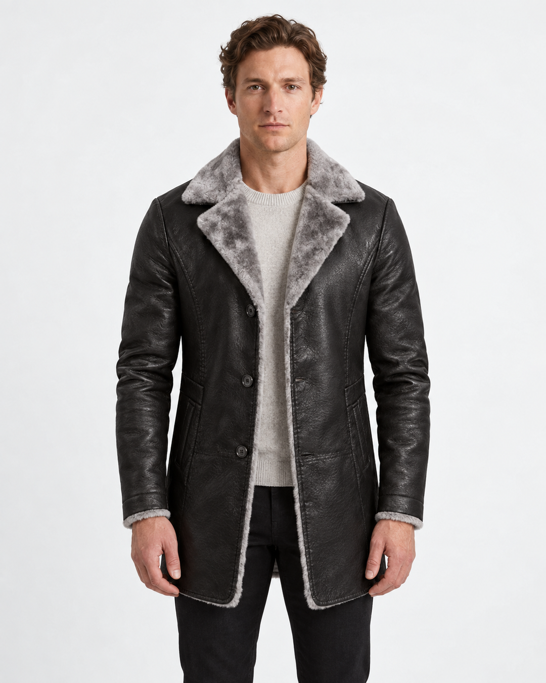 Men's Sherpa-Lined Winter Jacket