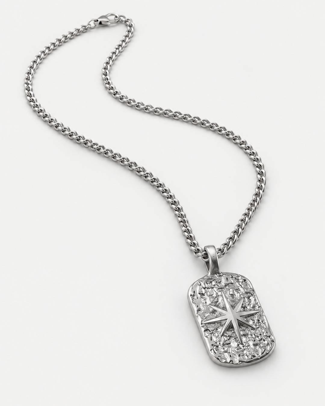 Silver Necklace with Ibiza Pendant for Men