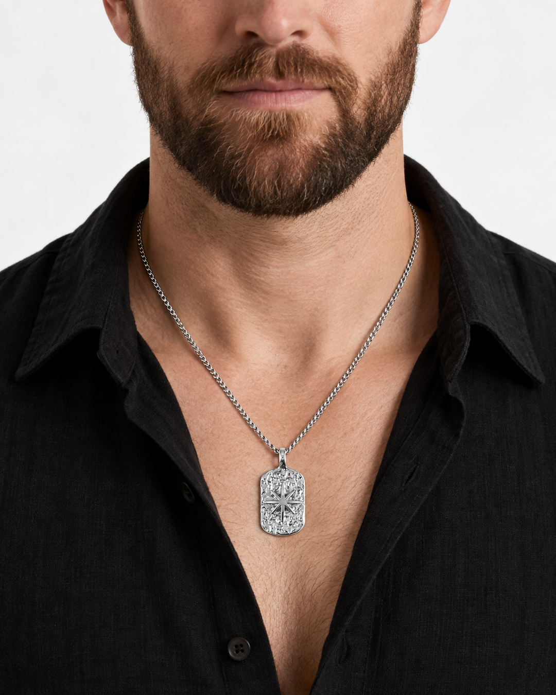 Ibiza Silver Pendant Necklace For Men