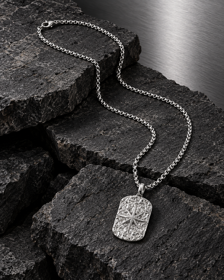 Ibiza Silver Pendant Necklace For Men