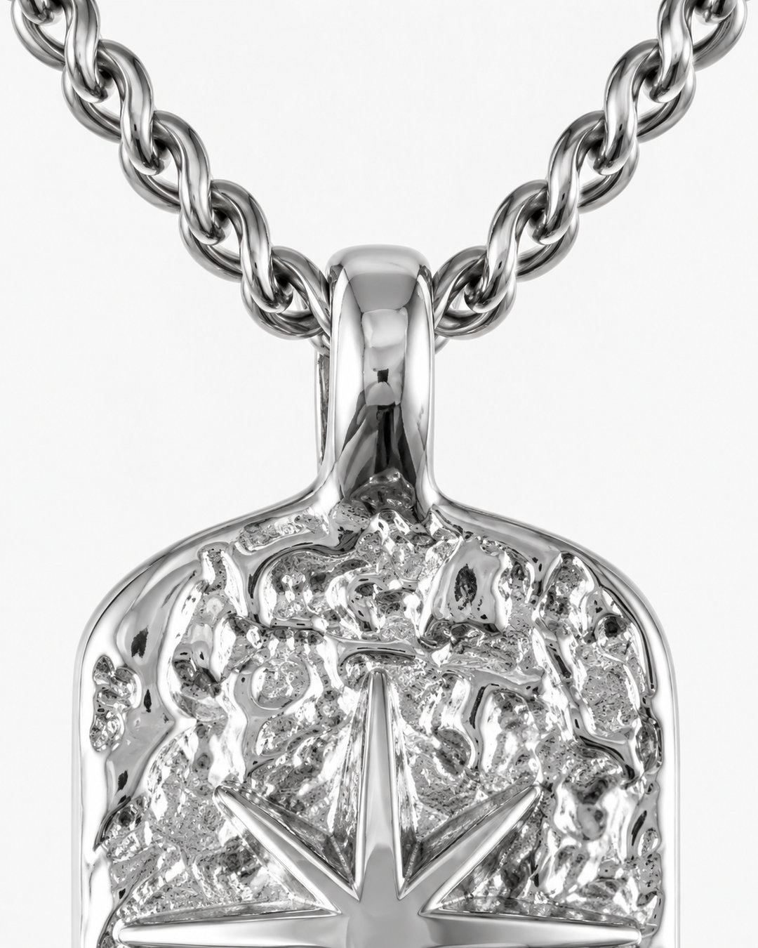 Silver Necklace with Ibiza Pendant for Men