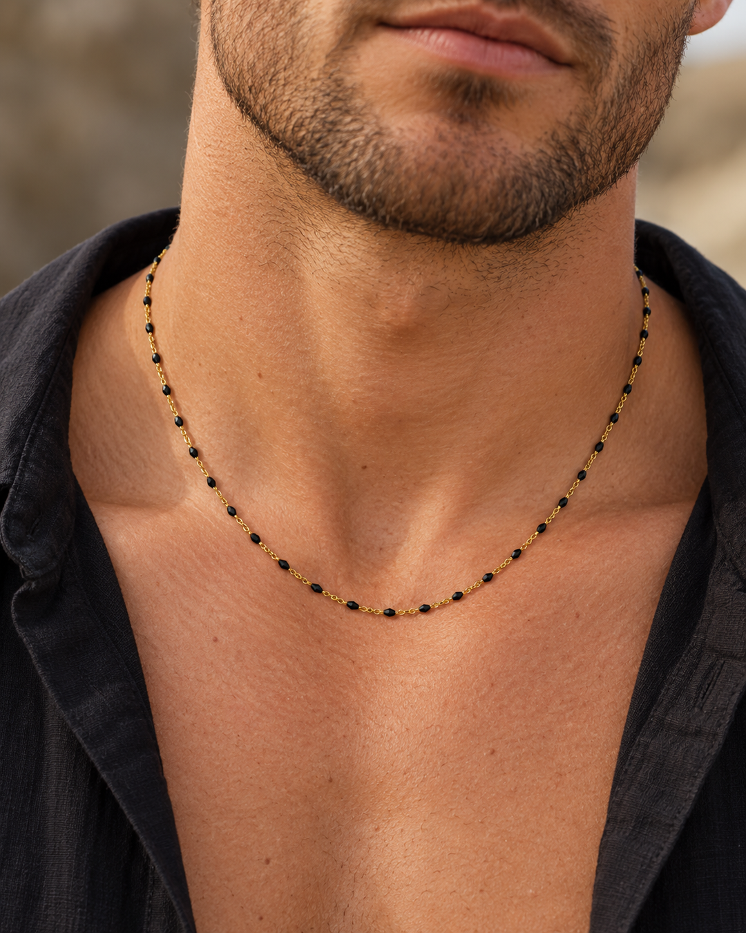 Gem Gold Chain Necklace For Men