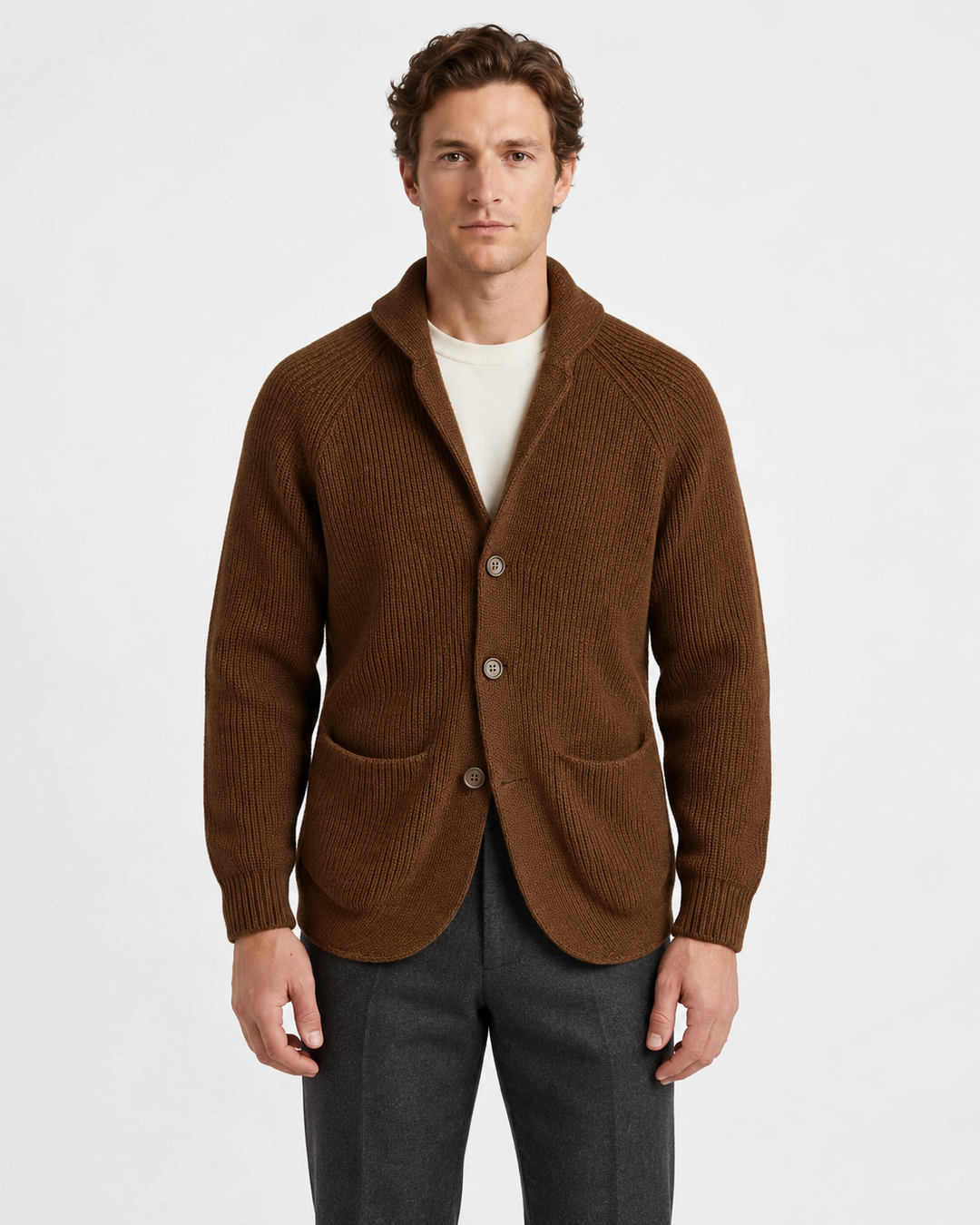 Men's Shawl Collared Knit Vest