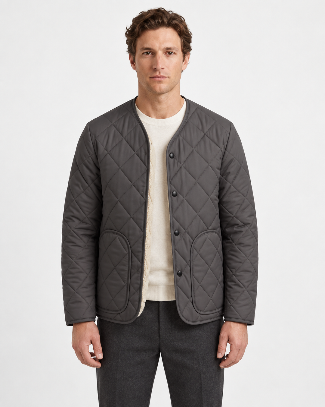 Quilted Fleece-Lined Jacket for Men
