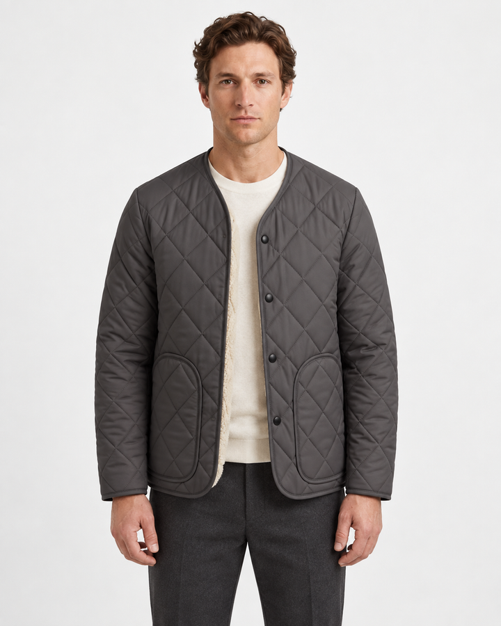 Quilted Fleece-Lined Jacket for Men