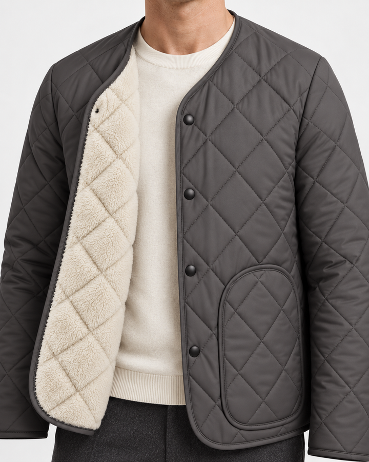 Quilted Fleece-Lined Jacket for Men
