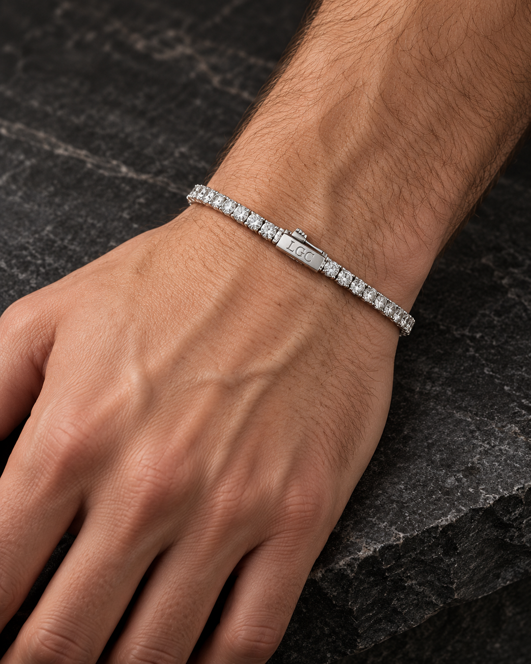 Zircon Tennis Bracelet For Men
