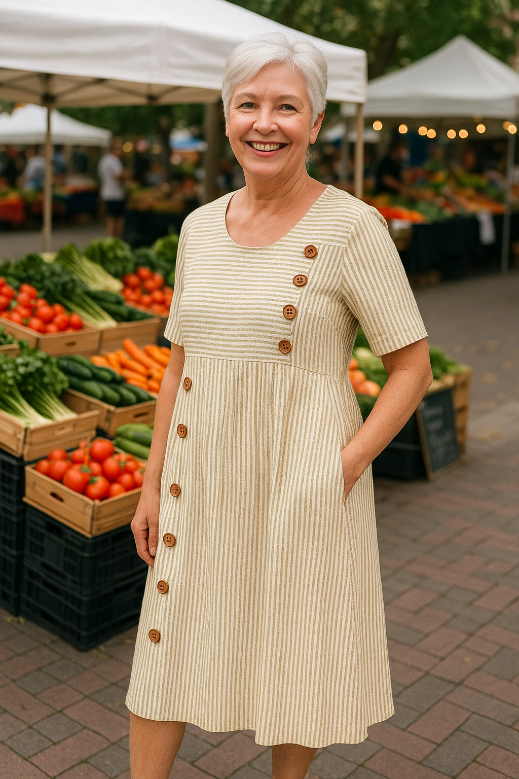Brienne™  |  Striped Midi Dress Confidence