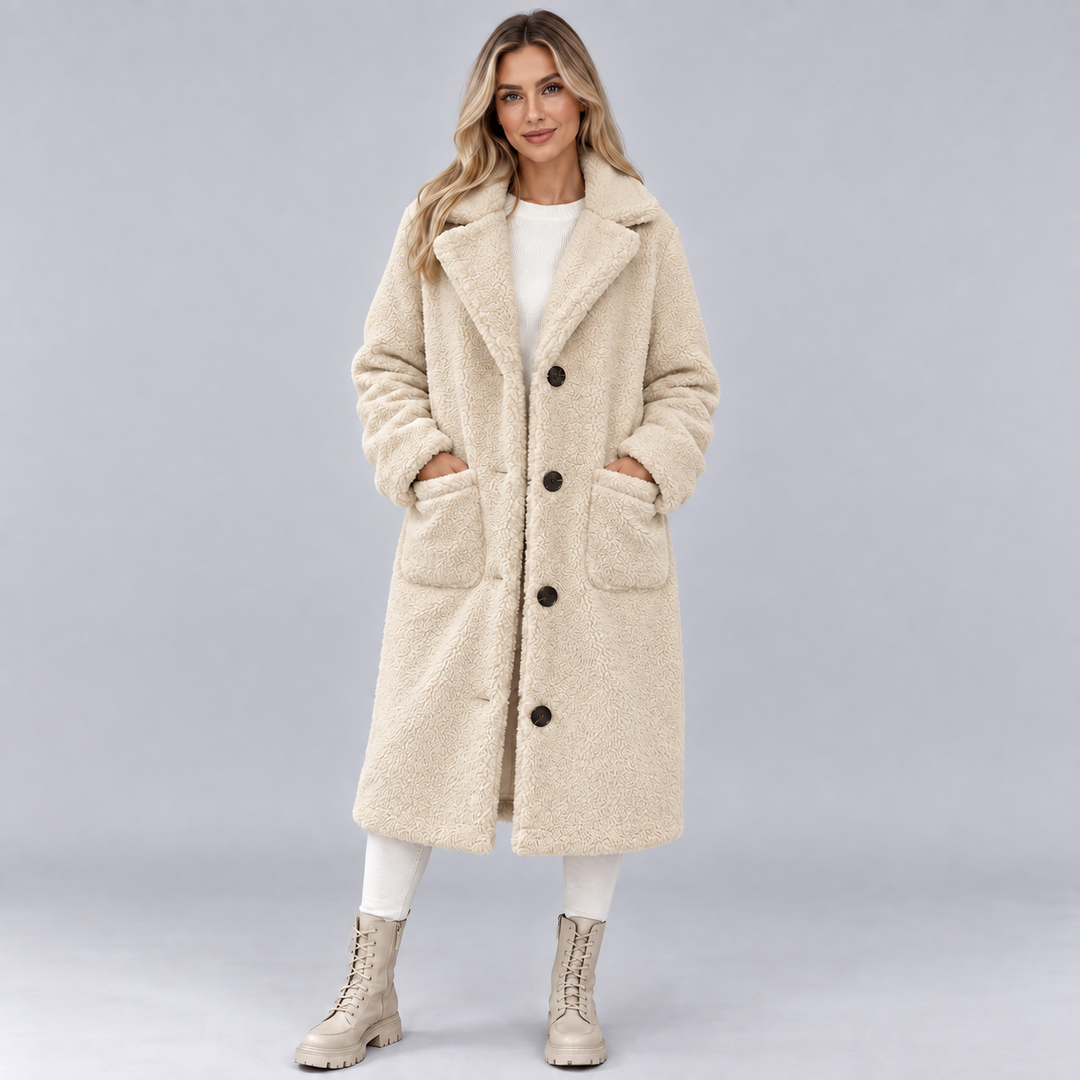 Montarello Women's Faux Fur Jacket Button Front Lined