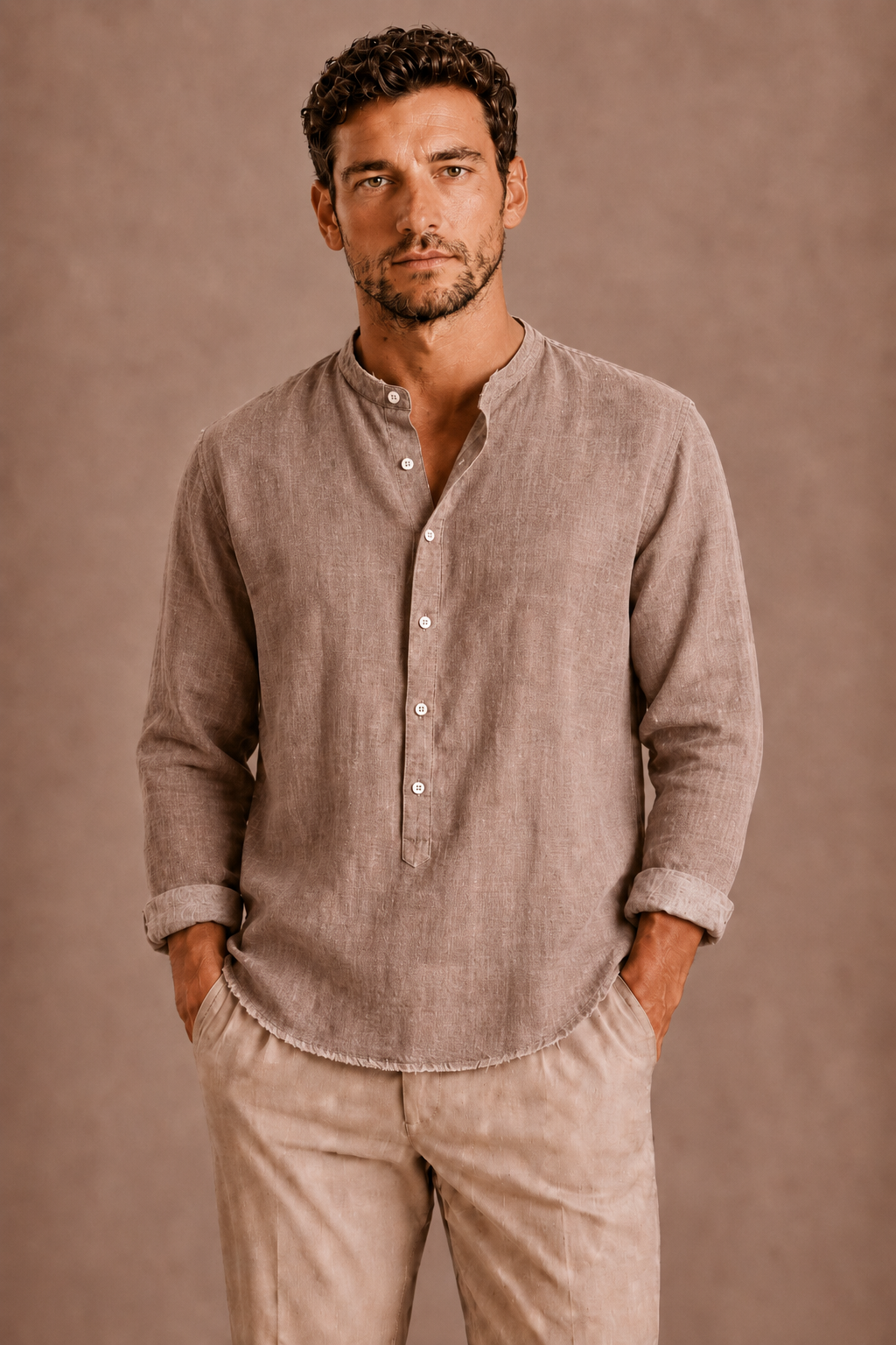 Harrington Oxford Men’S Henley Shirt for Men, view 5 - Elena Harper