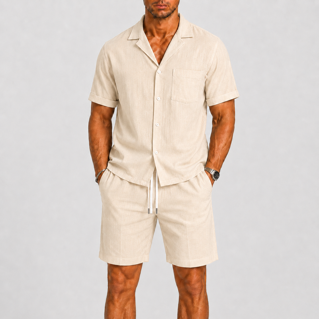 Harrington Oxford Men’S Summer Set with Shorts and Shirt, view 8 - Elena Harper