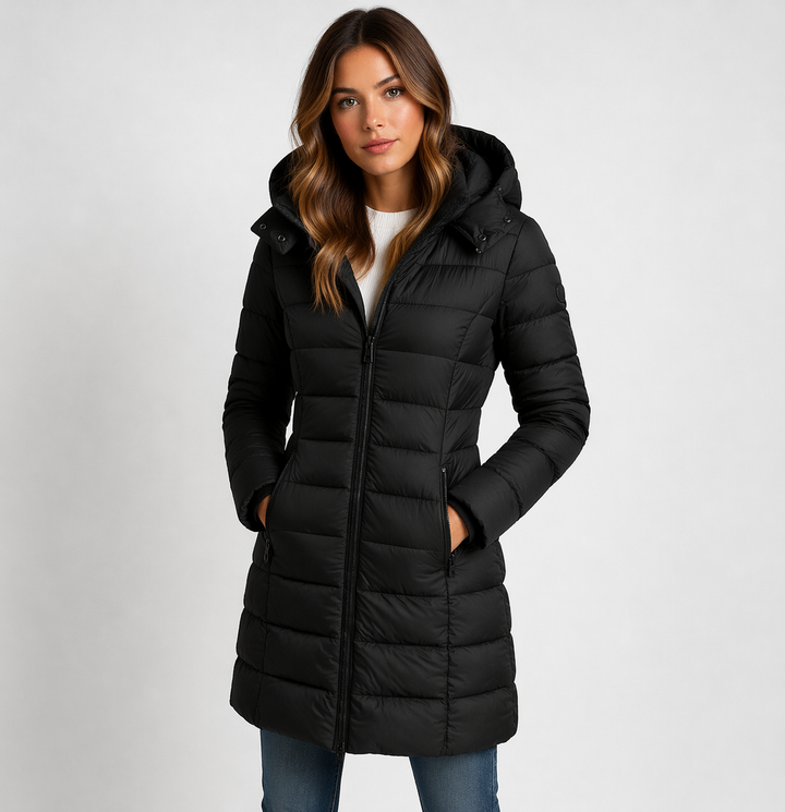 Women's Hooded Puffer Jacket – Warm & Stylish