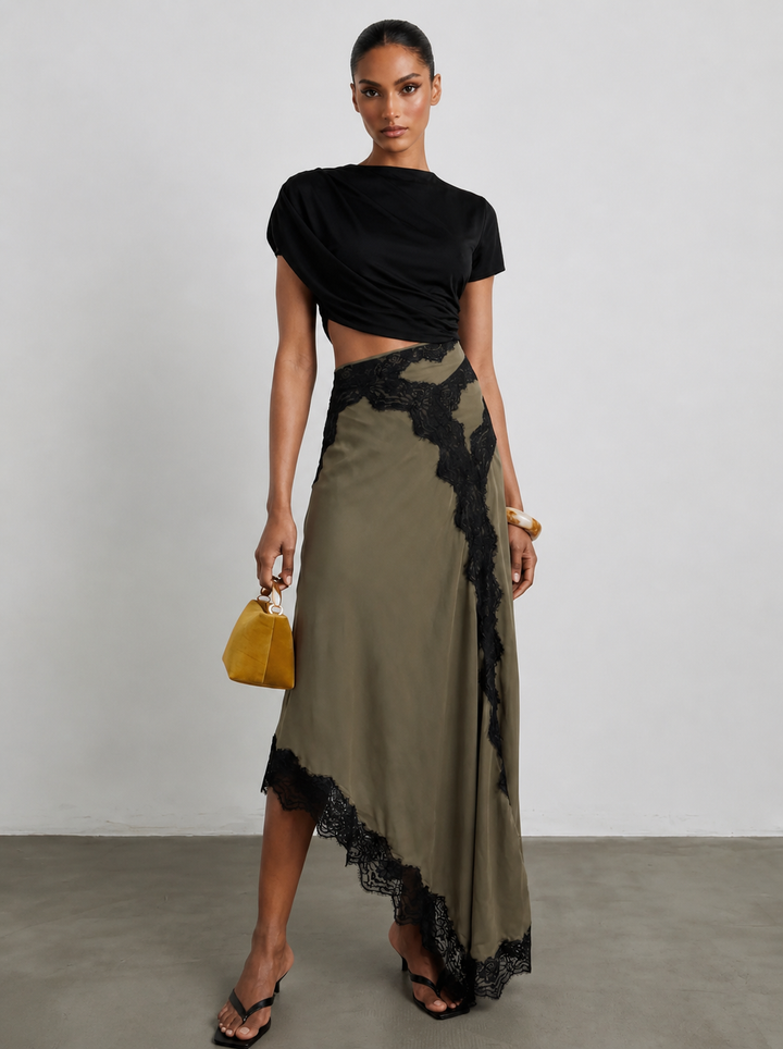 OLIVE | Limited Edition Lace Top and Maxi Skirt Set