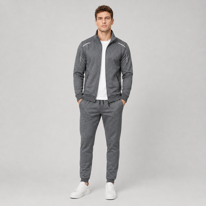Men's High Collar Zip Tracksuit Set Montarello