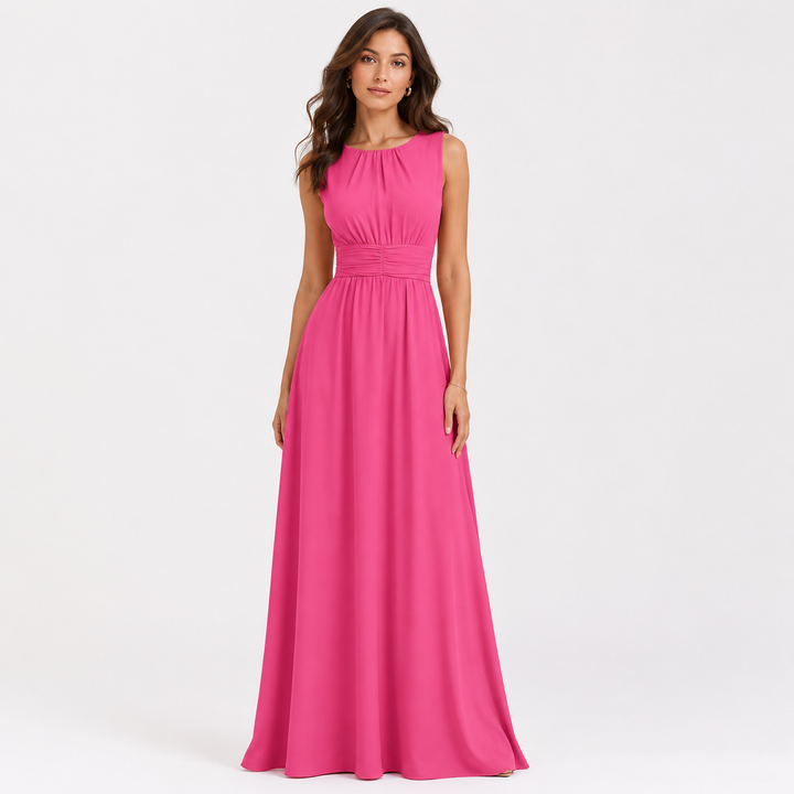 Montarello Women's Wedding Guest Chiffon Maxi Dress