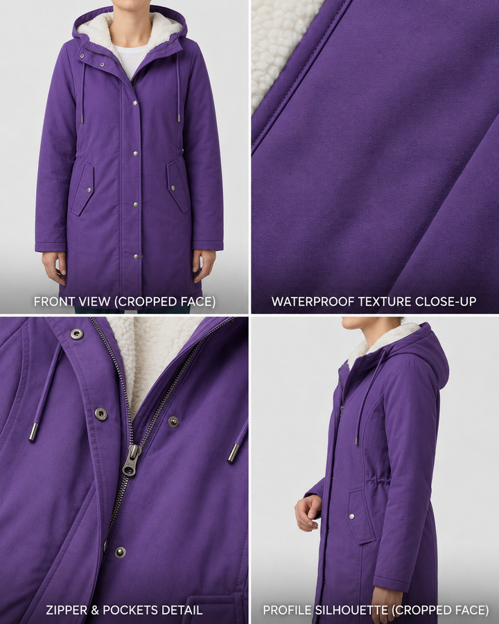 WINTER PARKA WITH FLEECE LINING FOR WOMEN