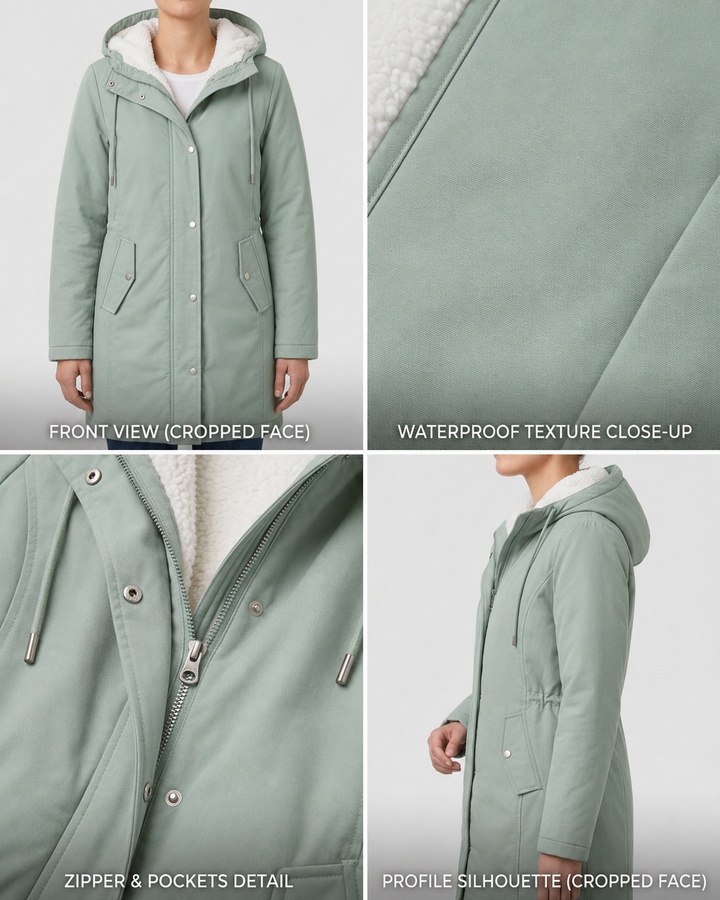 WINTER PARKA WITH FLEECE LINING FOR WOMEN