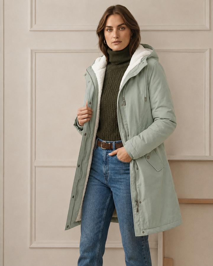 WINTER PARKA WITH FLEECE LINING FOR WOMEN