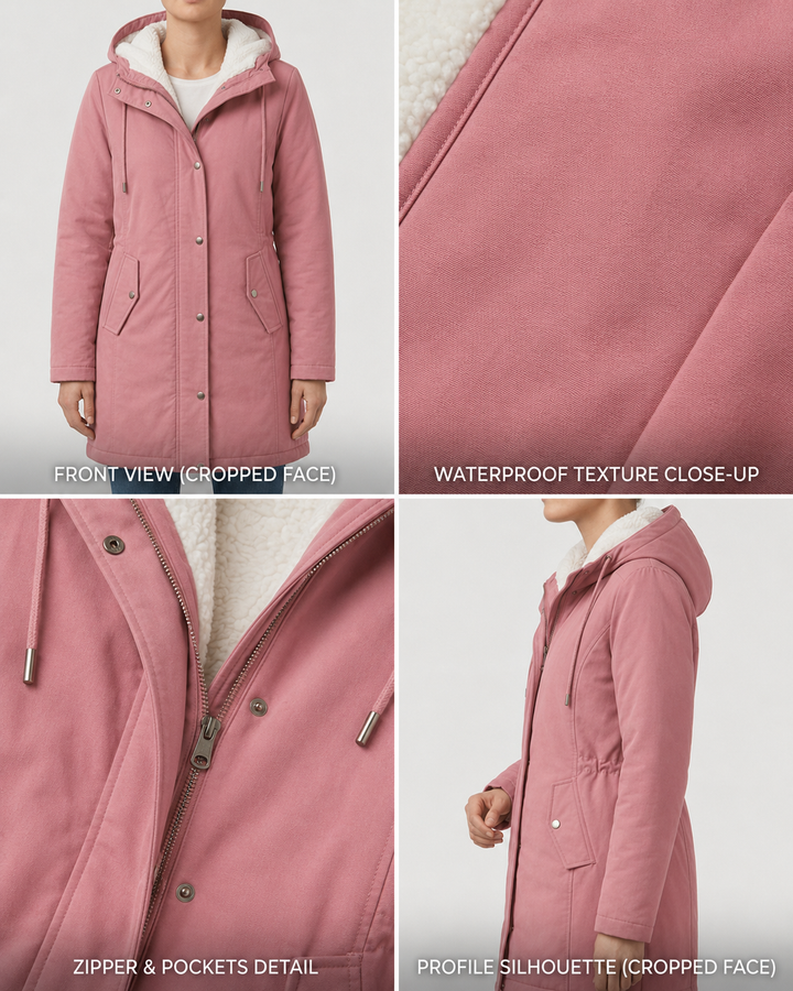 WINTER PARKA WITH FLEECE LINING FOR WOMEN