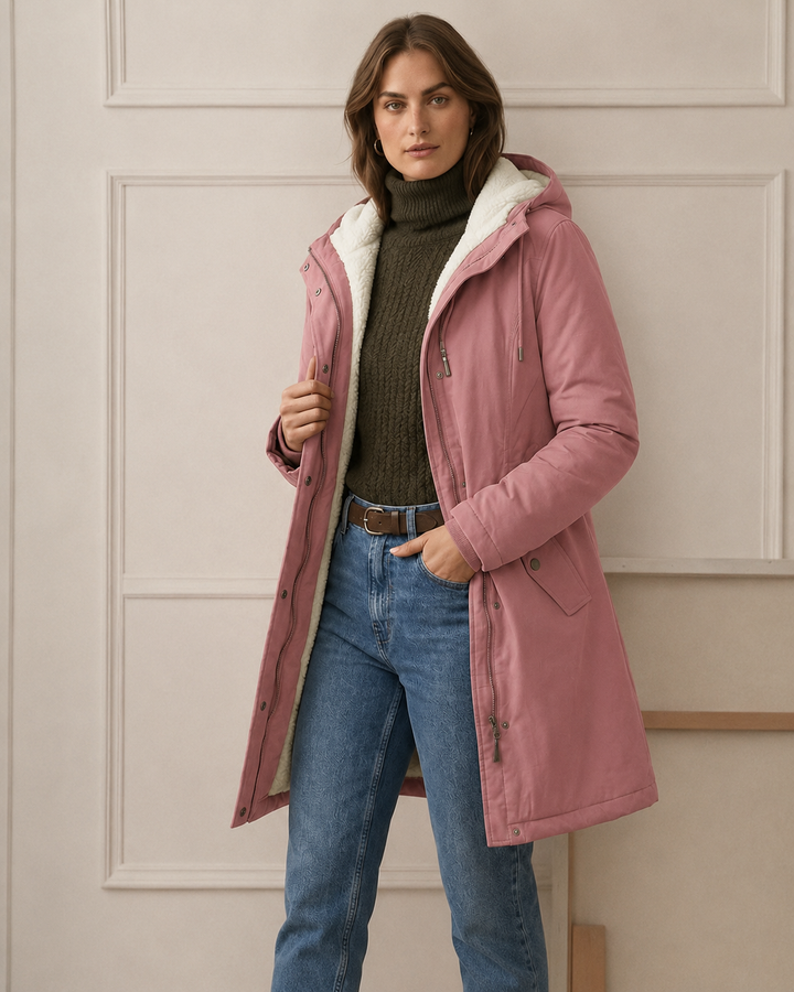 WINTER PARKA WITH FLEECE LINING FOR WOMEN