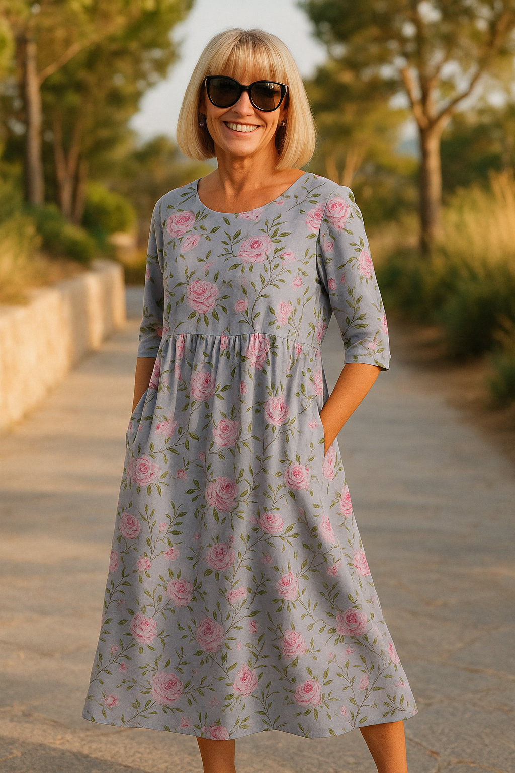 Elin™ | Elegant Flowing Midi Dress