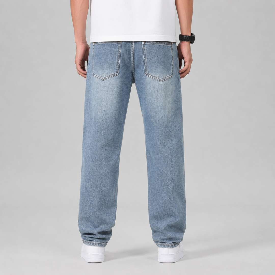 Wide Leg Jeans for Men Montarello – Loose Fit in Straight Denim