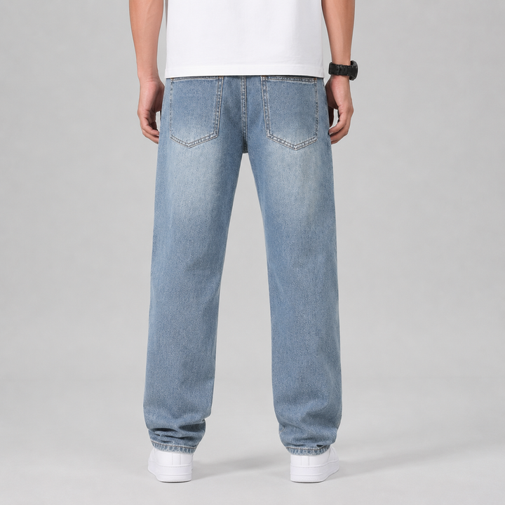 Wide Leg Jeans for Men Montarello – Loose Fit in Straight Denim