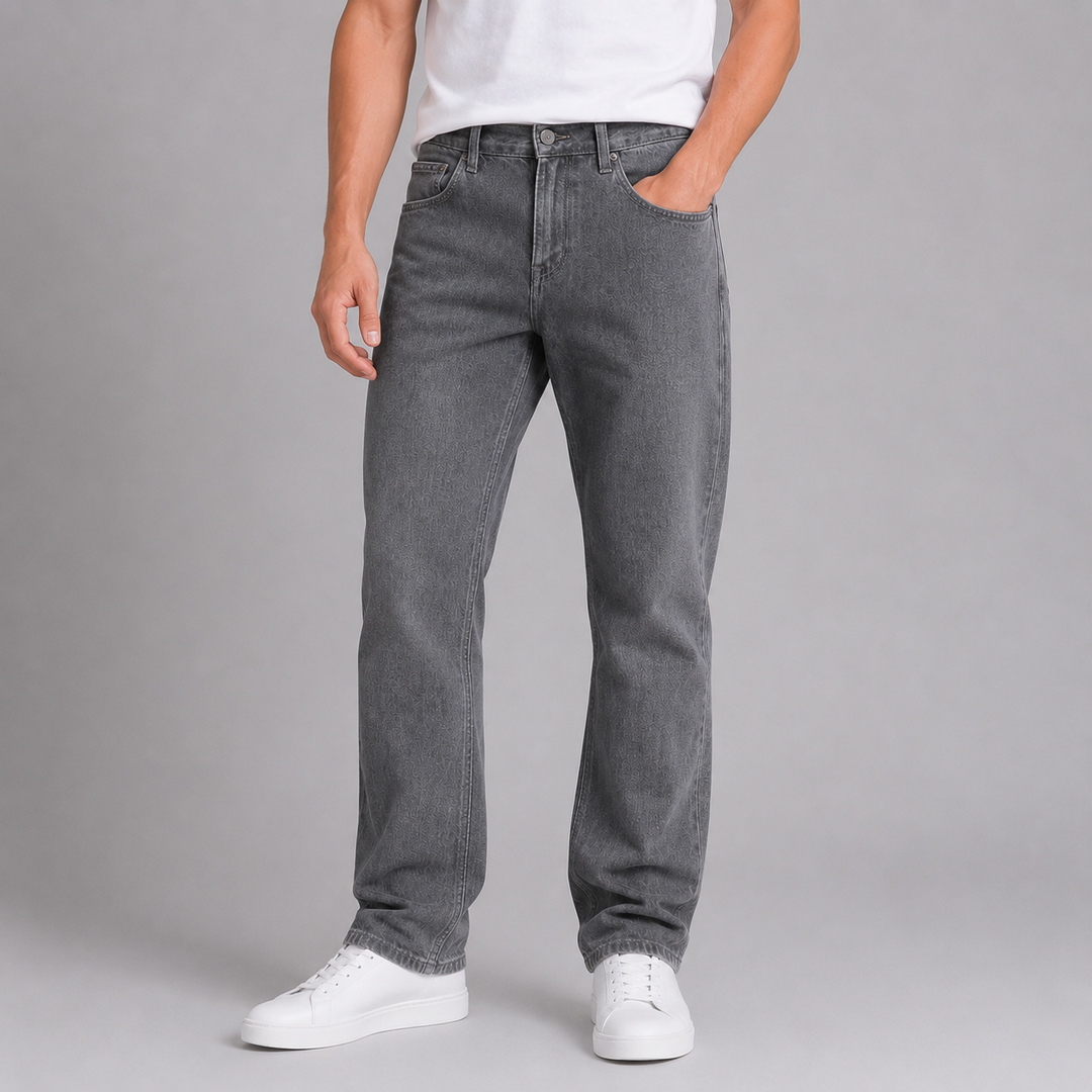 Montarello Men's Jeans, Straight Cut, Standard Fit, Denim