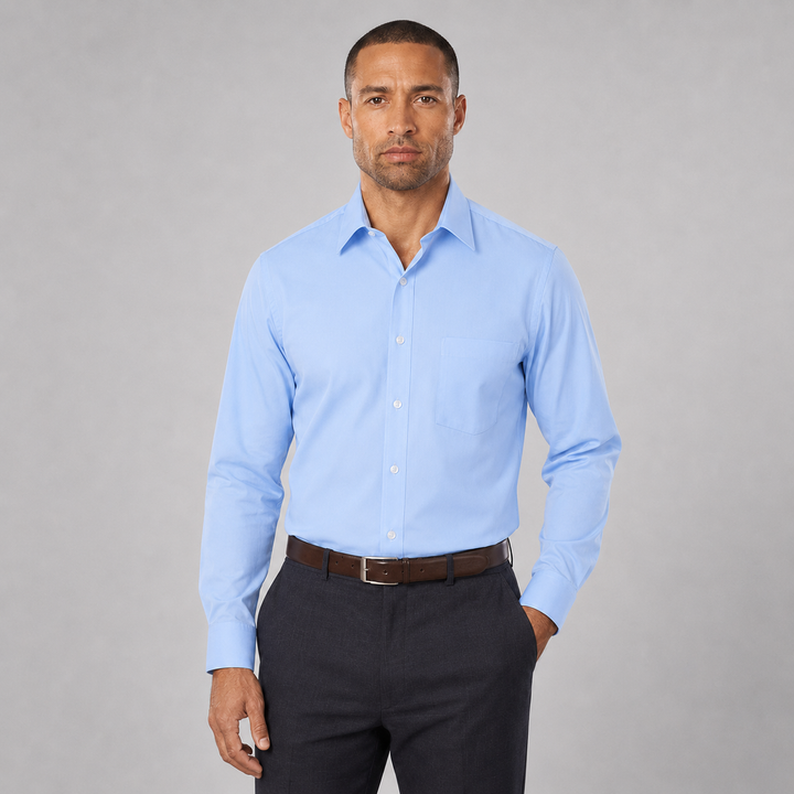Montarello Men's Dress Shirt with Long Sleeves