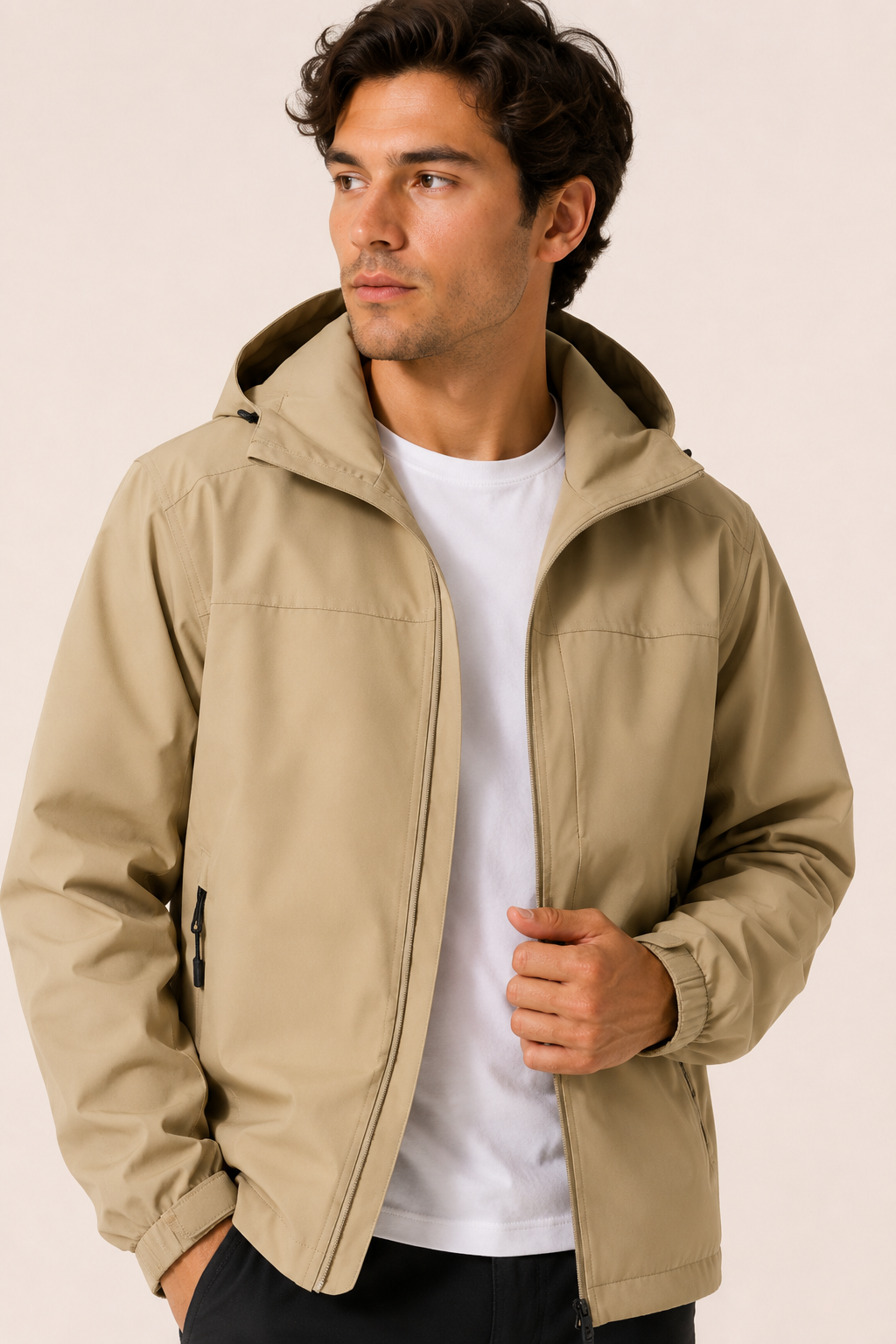 Lightweight Waterproof Outdoor Jacket for Men with Hood - Millan