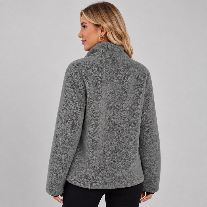 Montarello Women's Teddy Fleece Jacket Zip Up, view 2 - Elena Harper