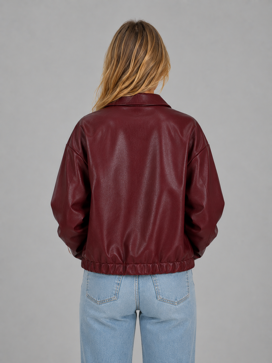 Short Zip Jacket for Women Montarello Leather Look