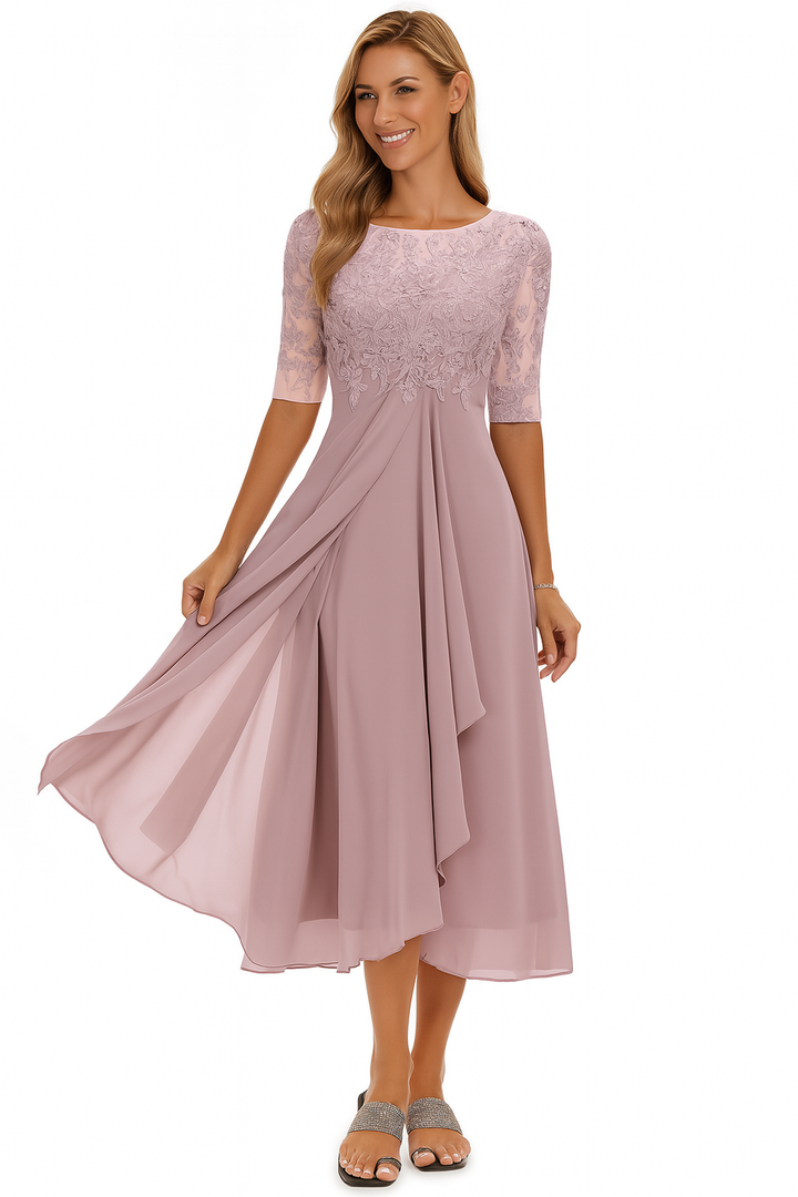 Ariel | Women A Line Lace Midi Dress