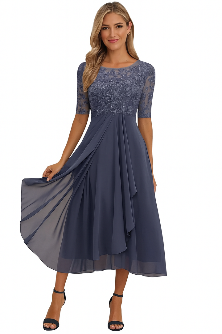 Ariel | Women A Line Lace Midi Dress