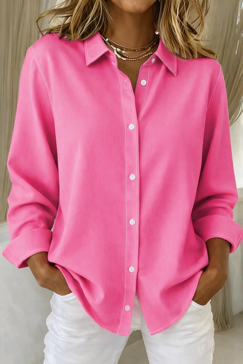 Karin | Women's Minimalist Statement Blouse