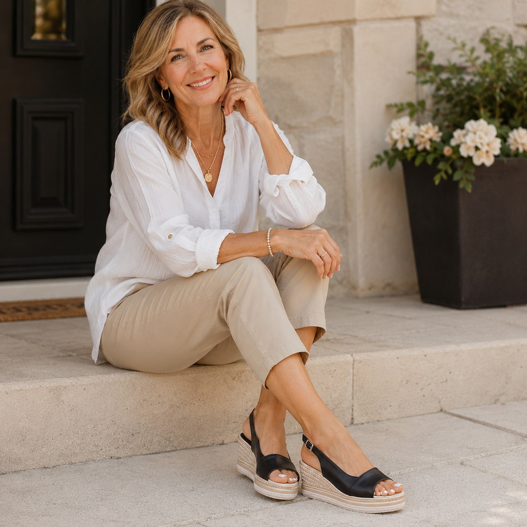 Donna orthopedic sandals by Emma & Rose Cape Town with cushioned straps and supportive soles for comfortable everyday wear.