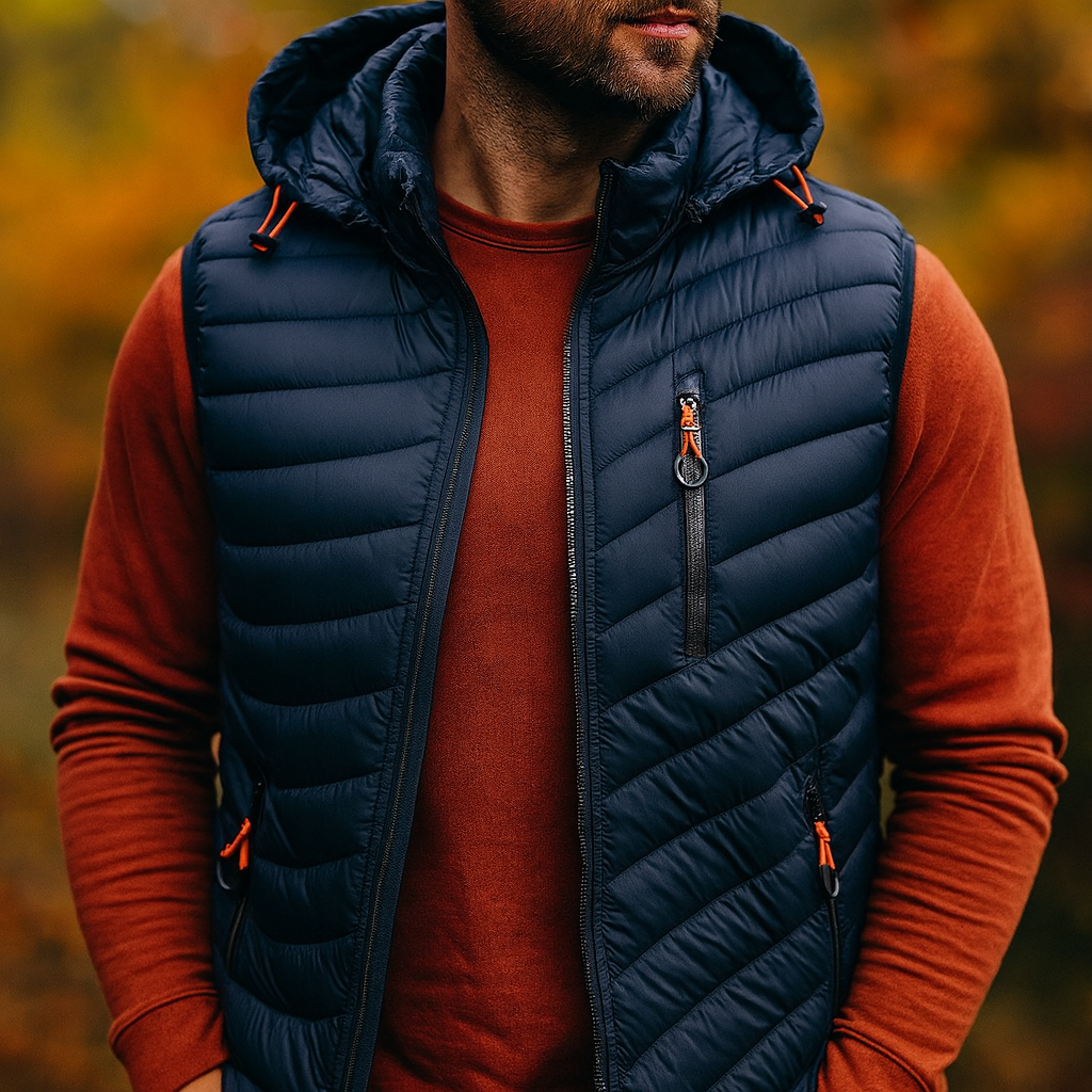 Elegant Puffed Vest for Men - Elena Harper