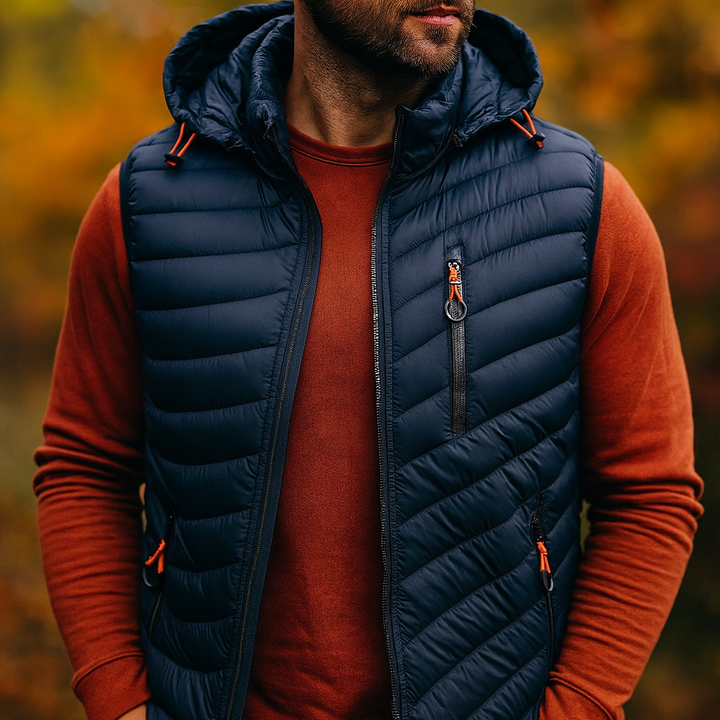 Elegant Puffed Vest for Men - Elena Harper