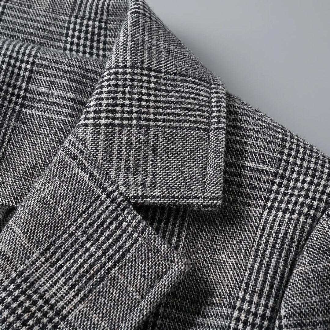Women's Longline Check Blazer – Colette