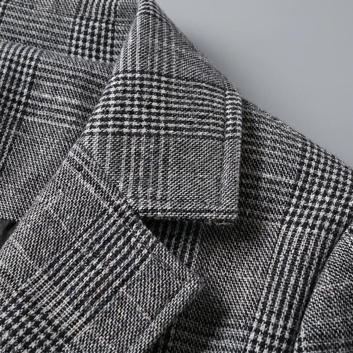 Women's Longline Check Blazer – Colette