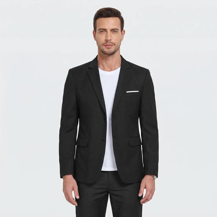 Classic Men's Blazer with Notch Lapels Laurence, view 2 - Elena Harper
