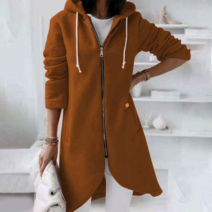 Zoe Women's Longline Hooded Jacket, view 5 - Elena Harper