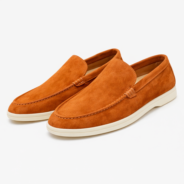 Leandro Soft Suede Loafers, view 10 - Elena Harper